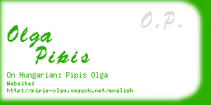 olga pipis business card